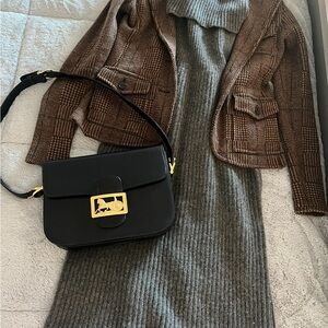 Celine vintage equestrian Bag with Gold hardware